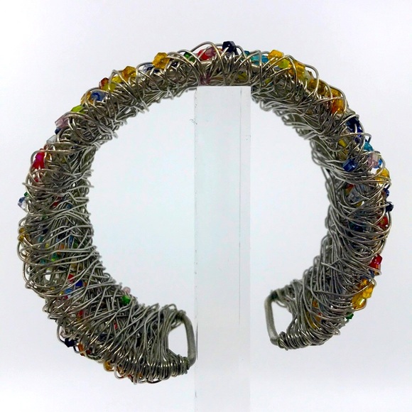 Rainbow Beaded Cuff - Picture 8 of 8